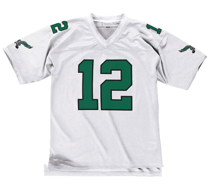 Men's Philadelphia Eagles #12 Randall Cunningham White Stitched Jersey